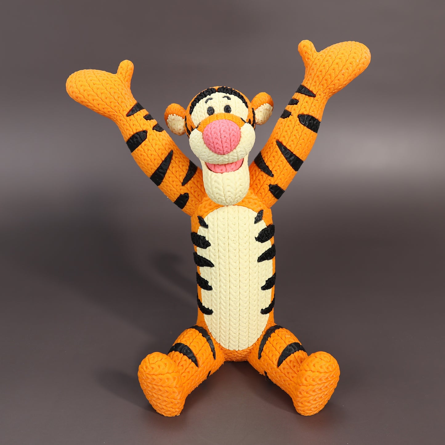 Pupazzo Tigro effetto knitted – Figure decorativa stampata in 3D