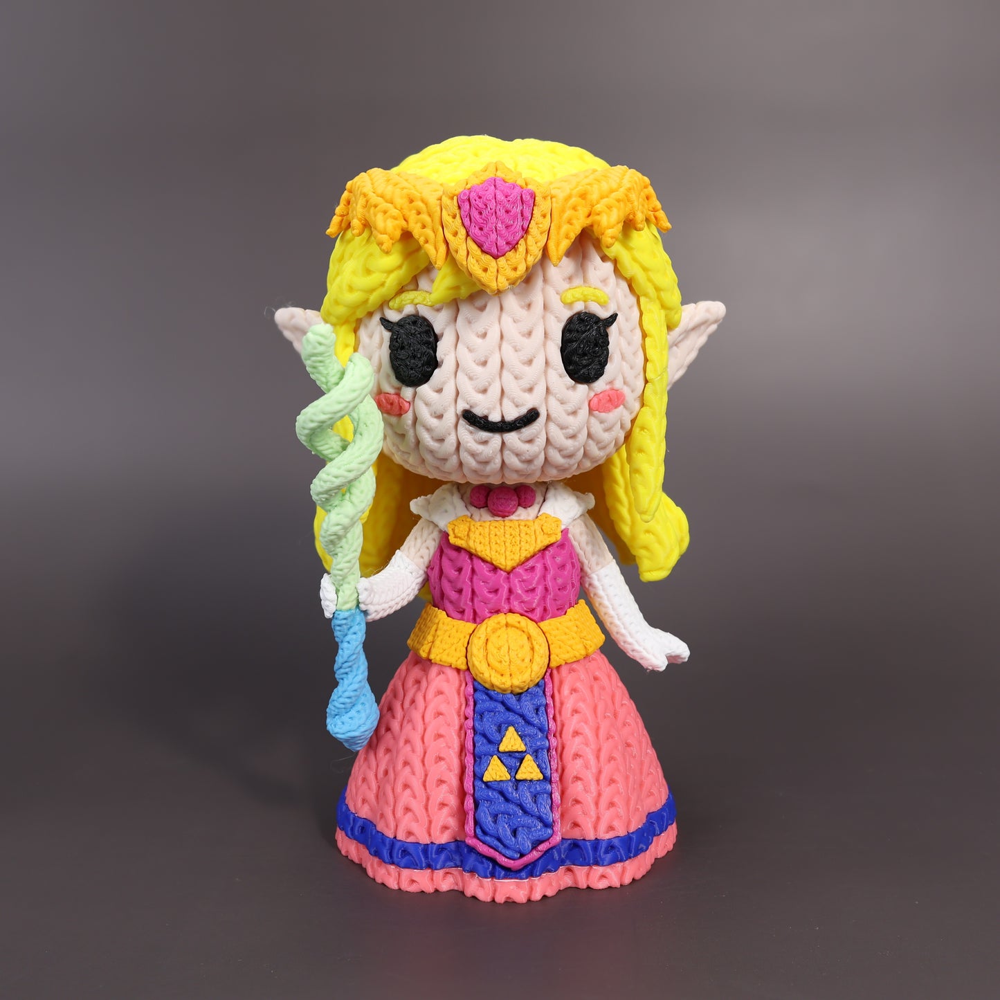 Pupazzo Principessa Zelda effetto knitted – Figure decorativa stampata in 3D