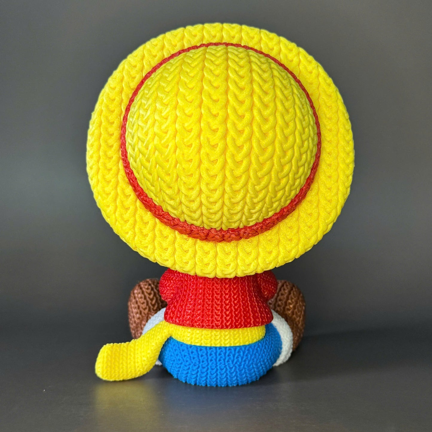 Pupazzo Luffy effetto knitted – Figure decorativa stampata in 3D