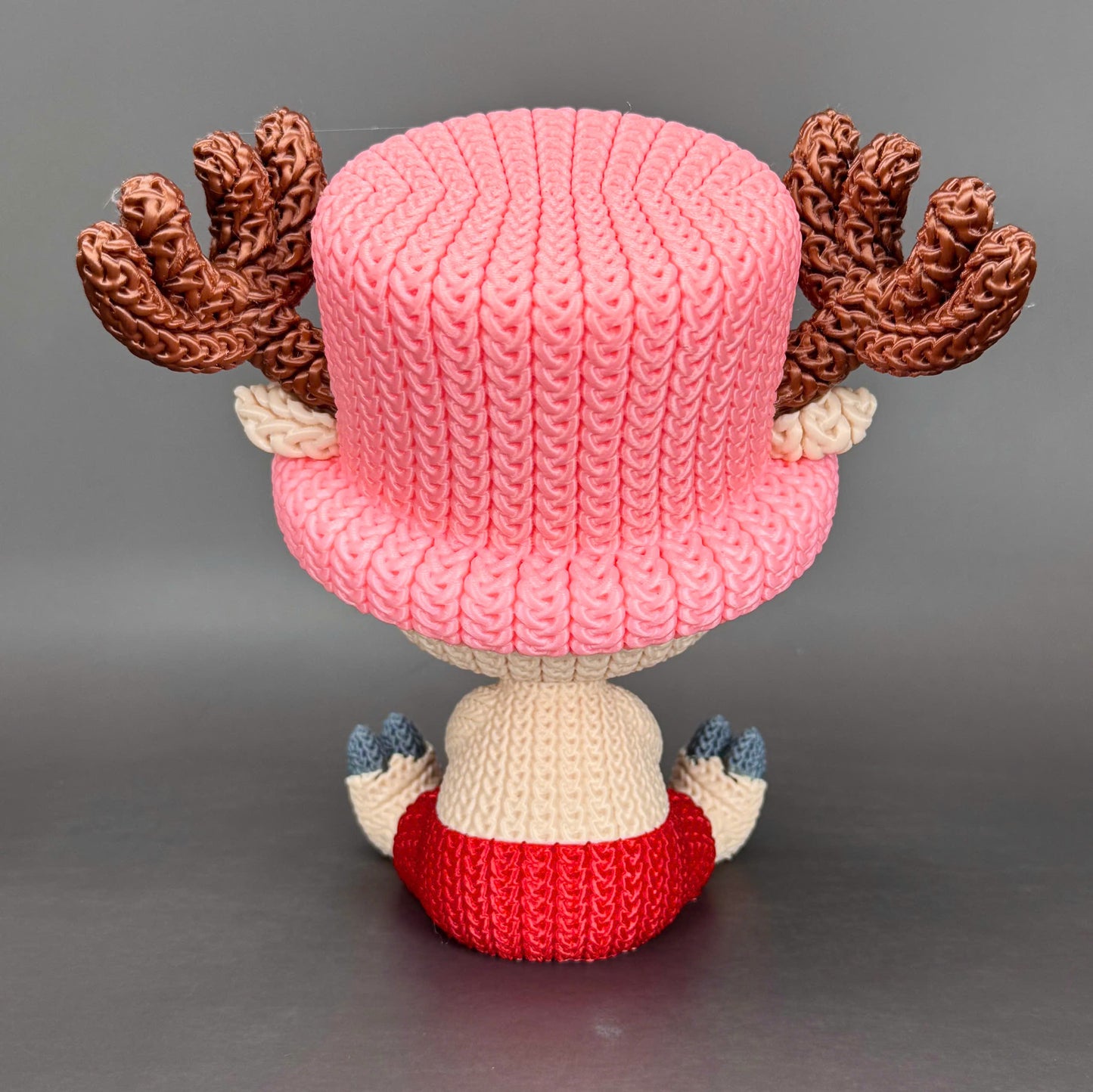 Pupazzo Chopper effetto knitted – Figure decorativa stampata in 3D