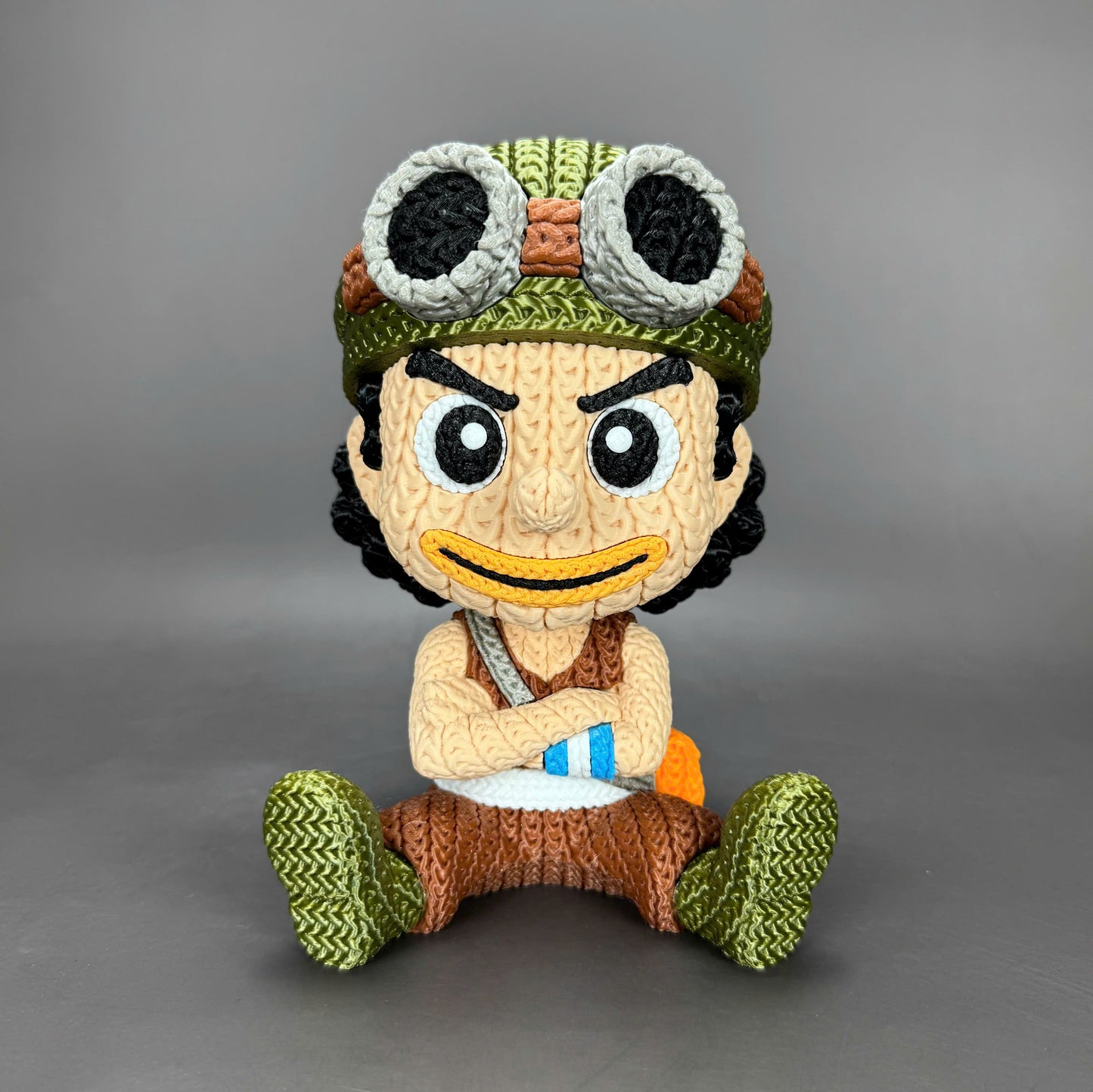 Pupazzo Usopp effetto knitted – Figure decorativa stampata in 3D