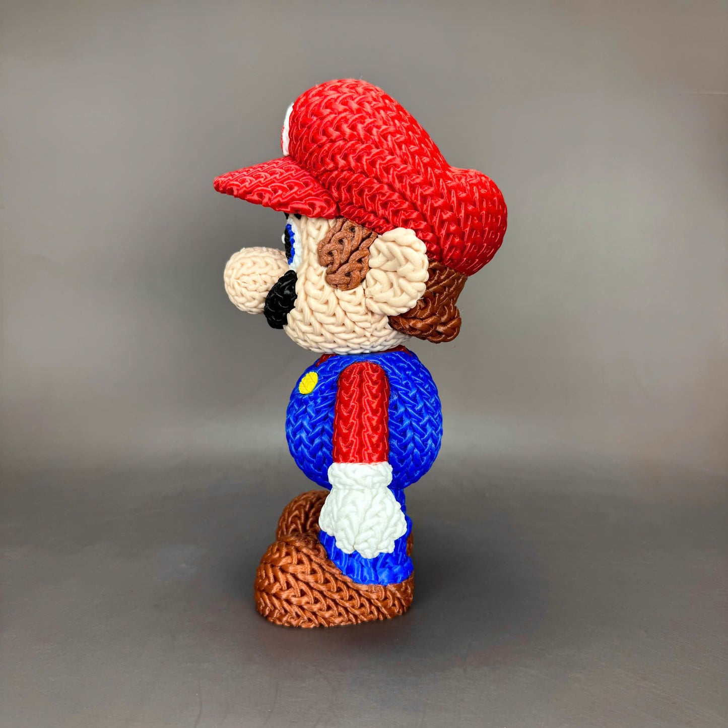 Pupazzo Super Mario effetto knitted – Figure decorativa stampata in 3D