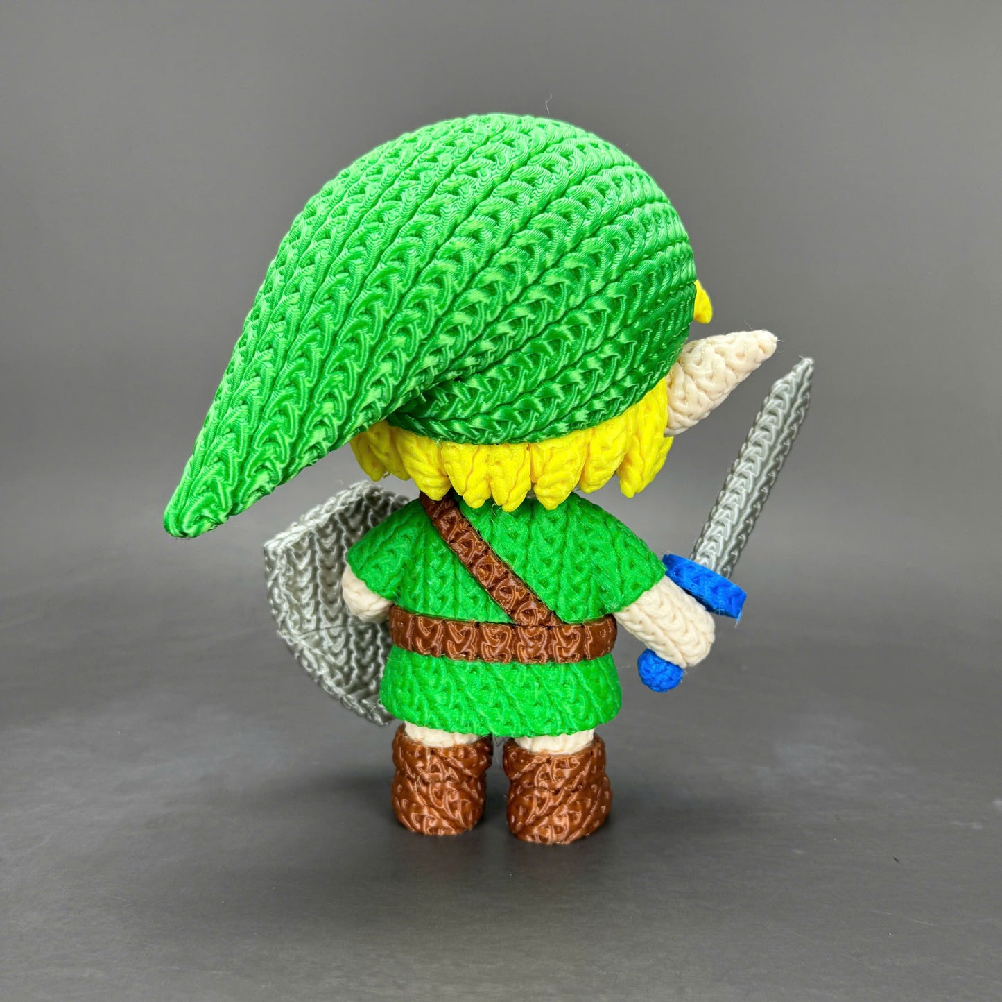 Pupazzo Link effetto knitted – Figure decorativa stampata in 3D