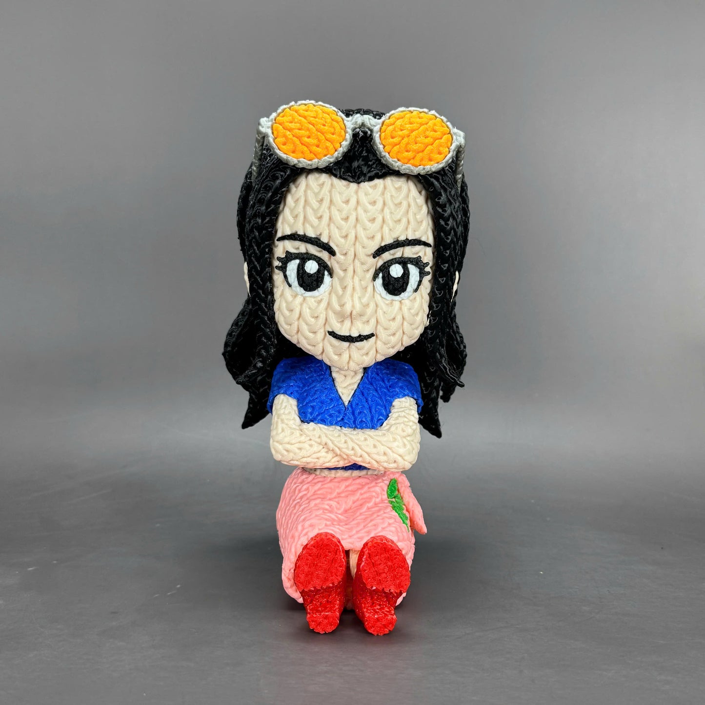 Pupazzo Nico Robin effetto knitted – Figure decorativa stampata in 3D