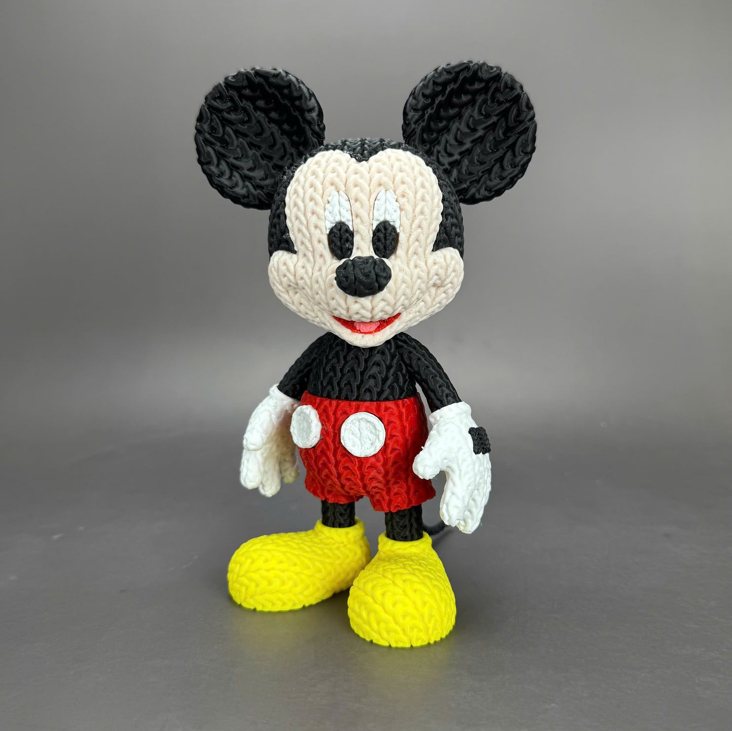 Pupazzo Topolino effetto knitted – Figure decorativa stampata in 3D