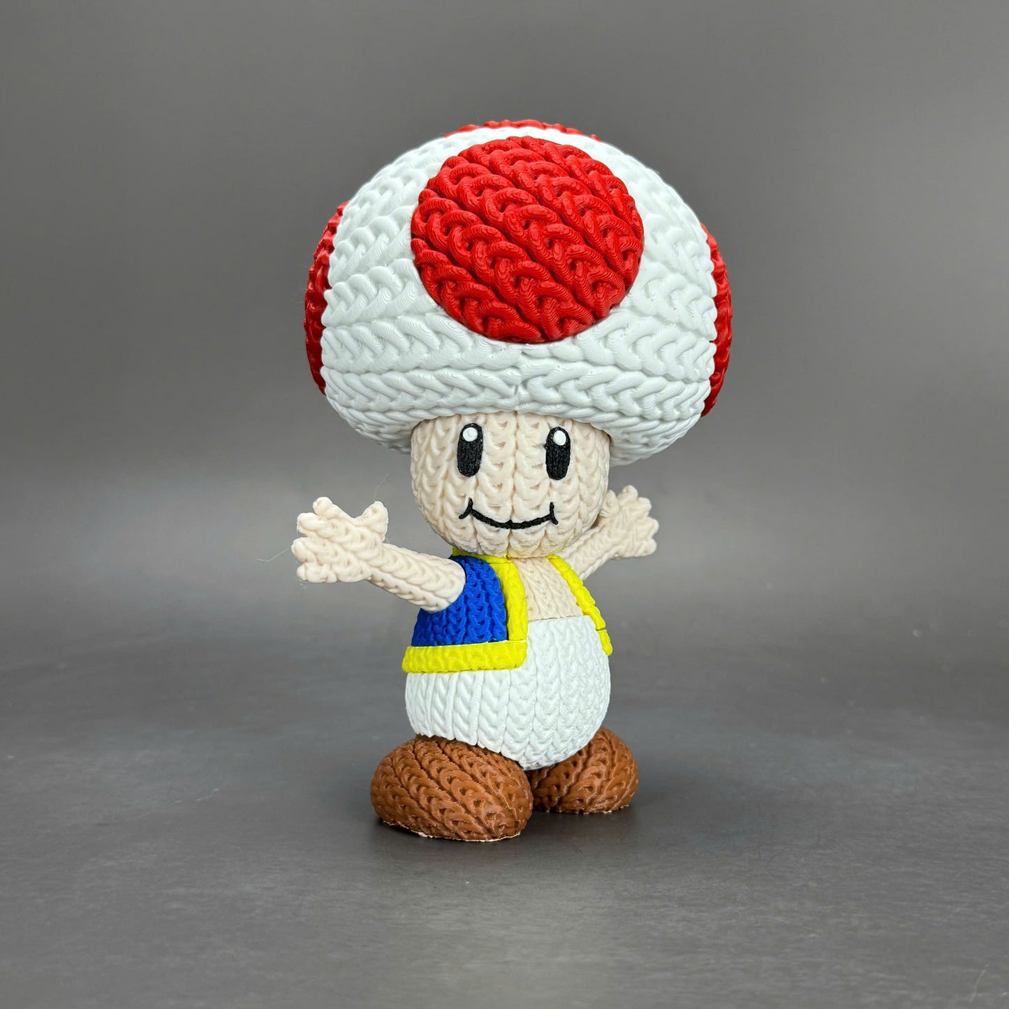 Pupazzo Toad effetto knitted – Figure decorativa stampata in 3D