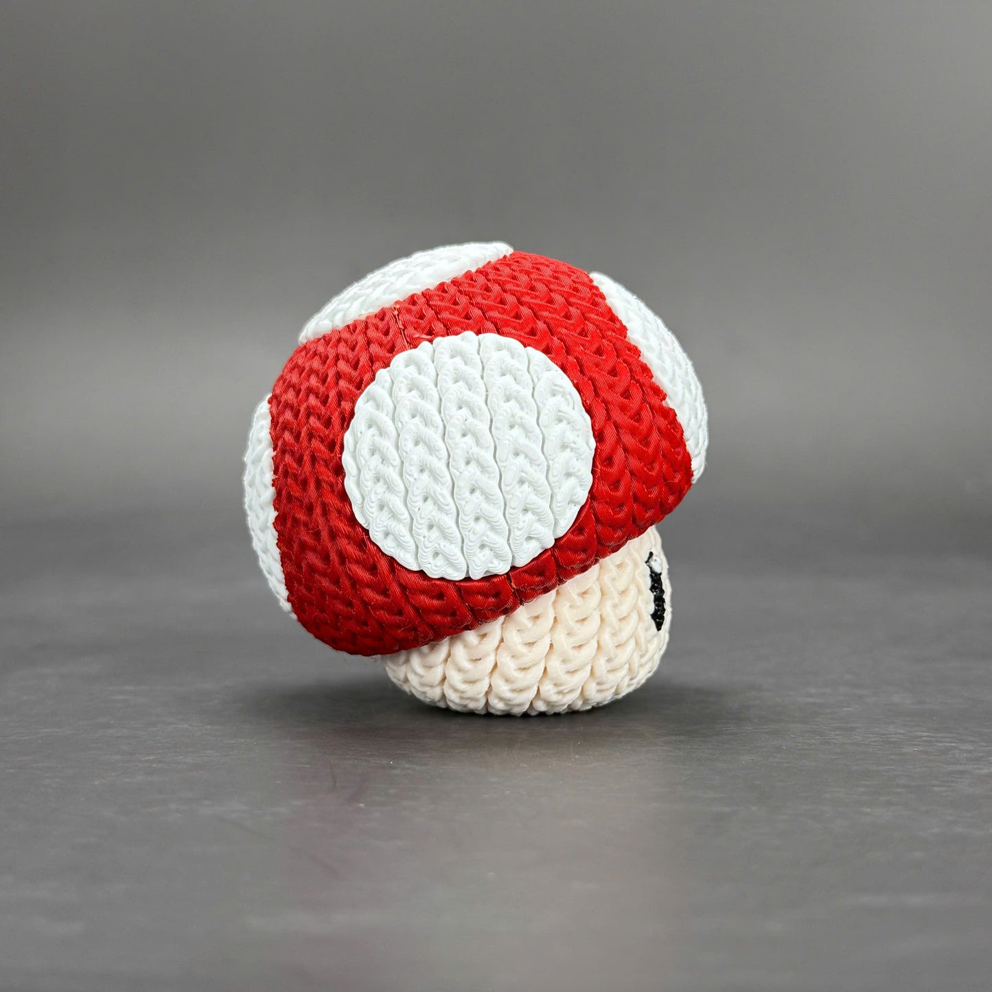 Pupazzo Fungo Super Mario effetto knitted – Figure decorativa stampata in 3D