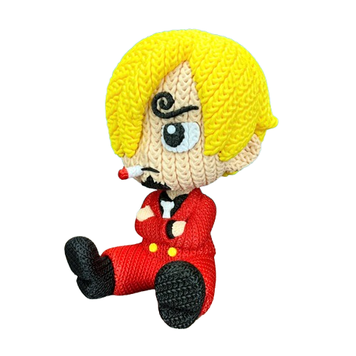 Pupazzo Sanji effetto knitted – Figure decorativa stampata in 3D