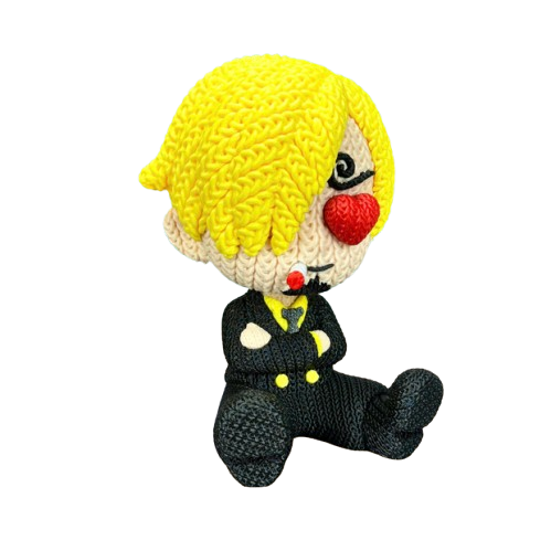 Pupazzo Sanji effetto knitted – Figure decorativa stampata in 3D