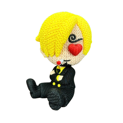Pupazzo Sanji effetto knitted – Figure decorativa stampata in 3D