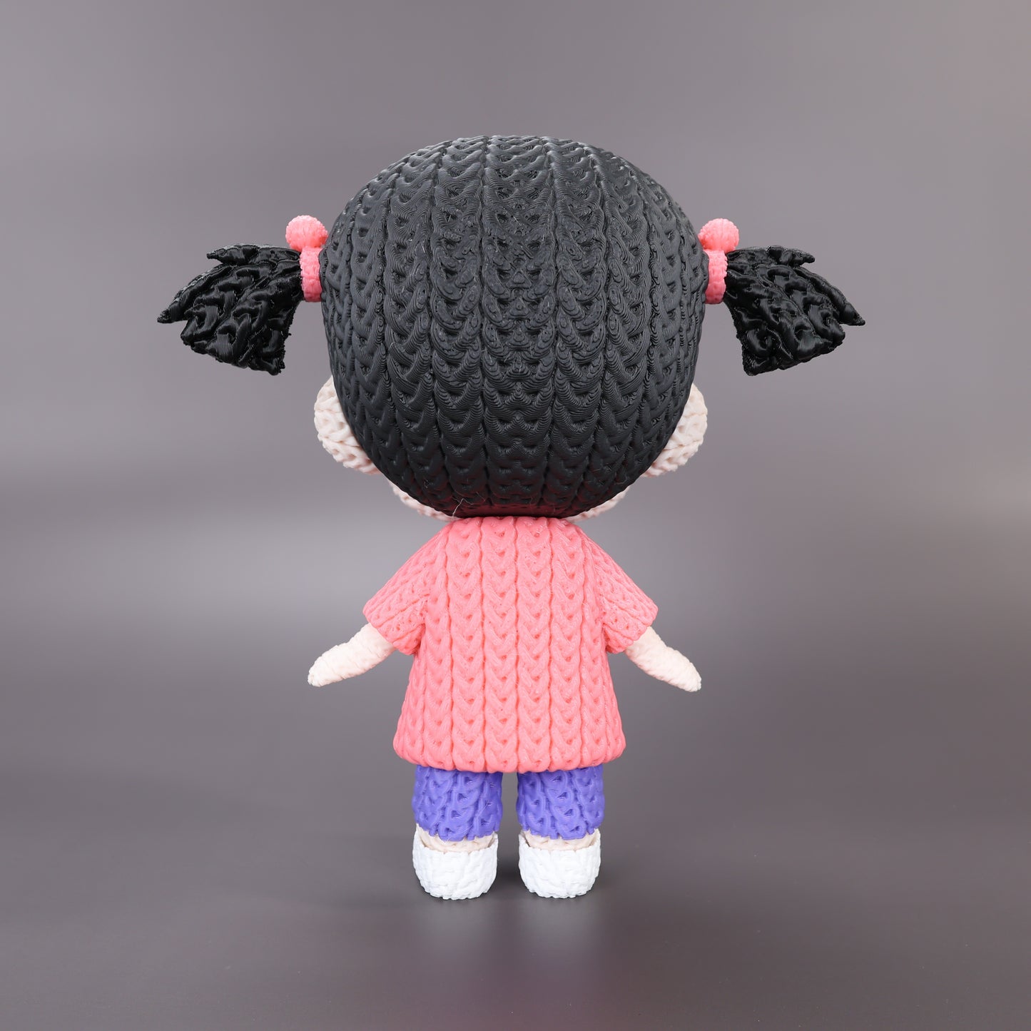 Pupazzo Boo effetto knitted – Figure decorativa stampata in 3D