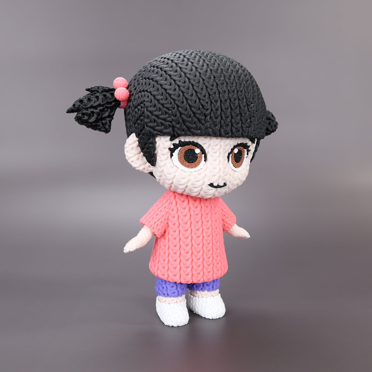 Pupazzo Boo effetto knitted – Figure decorativa stampata in 3D