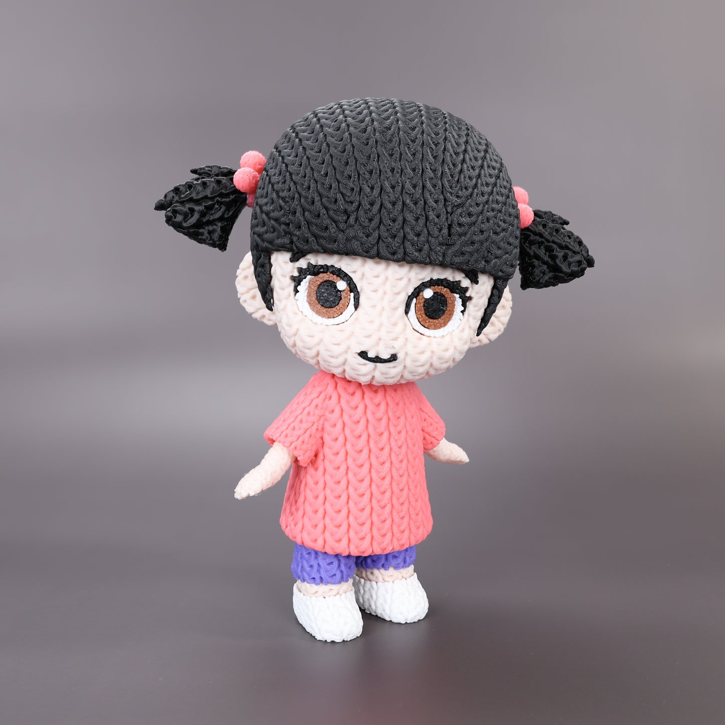 Pupazzo Boo effetto knitted – Figure decorativa stampata in 3D