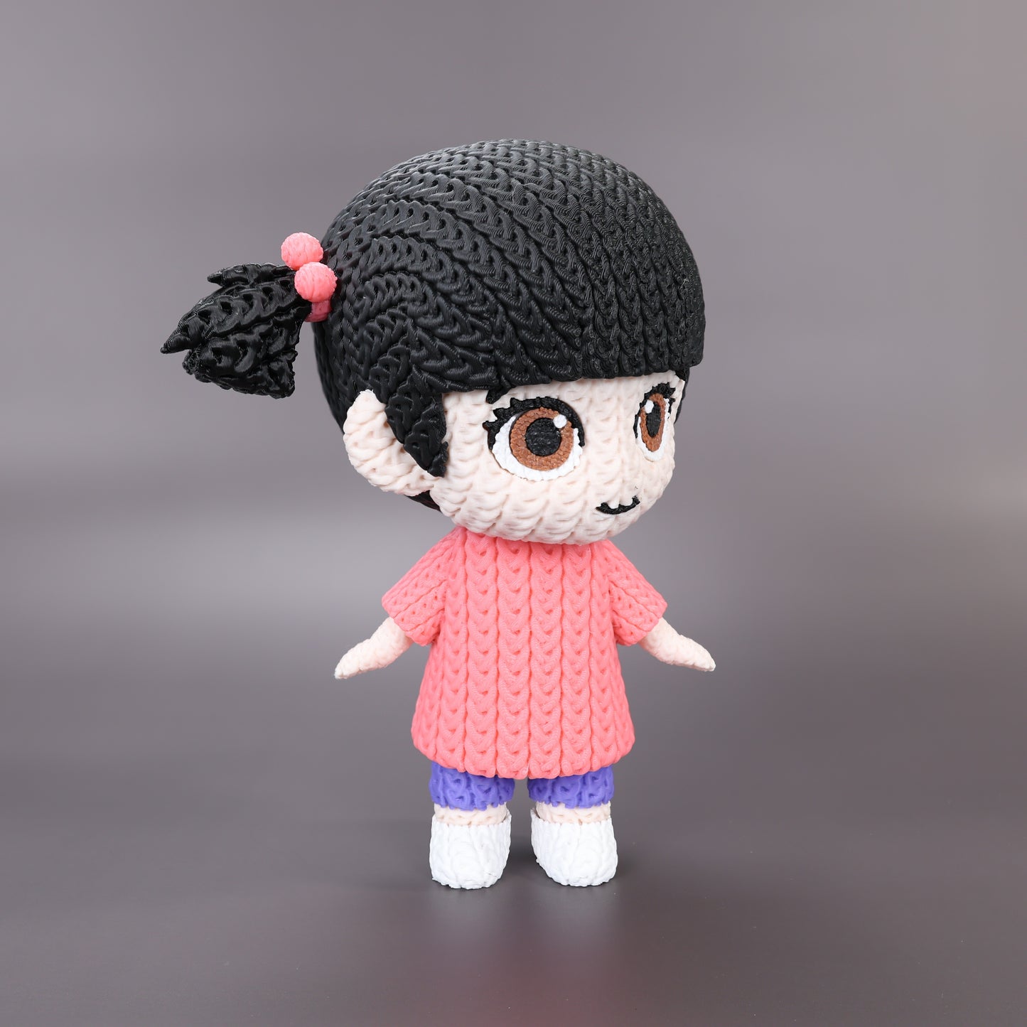 Pupazzo Boo effetto knitted – Figure decorativa stampata in 3D
