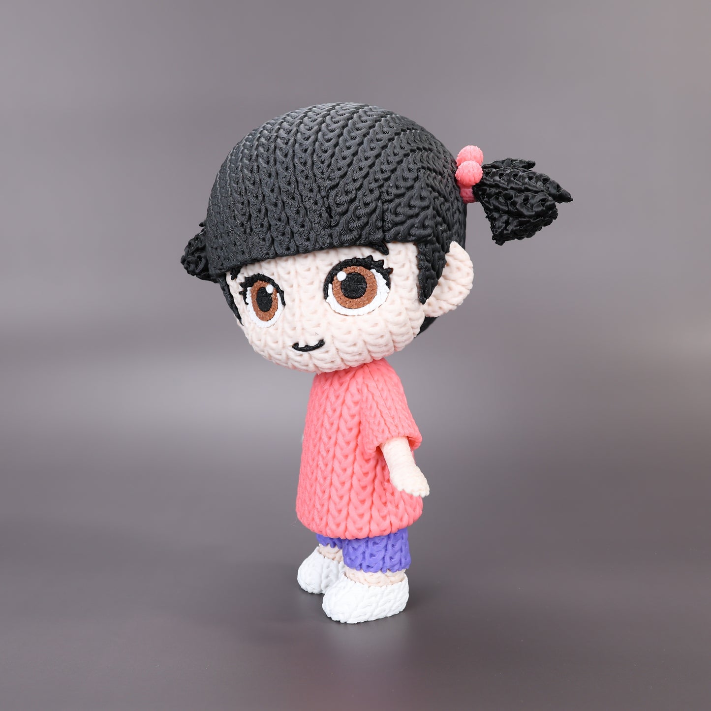Pupazzo Boo effetto knitted – Figure decorativa stampata in 3D