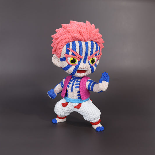 Pupazzo Akaza effetto knitted – Figure decorativa stampata in 3D