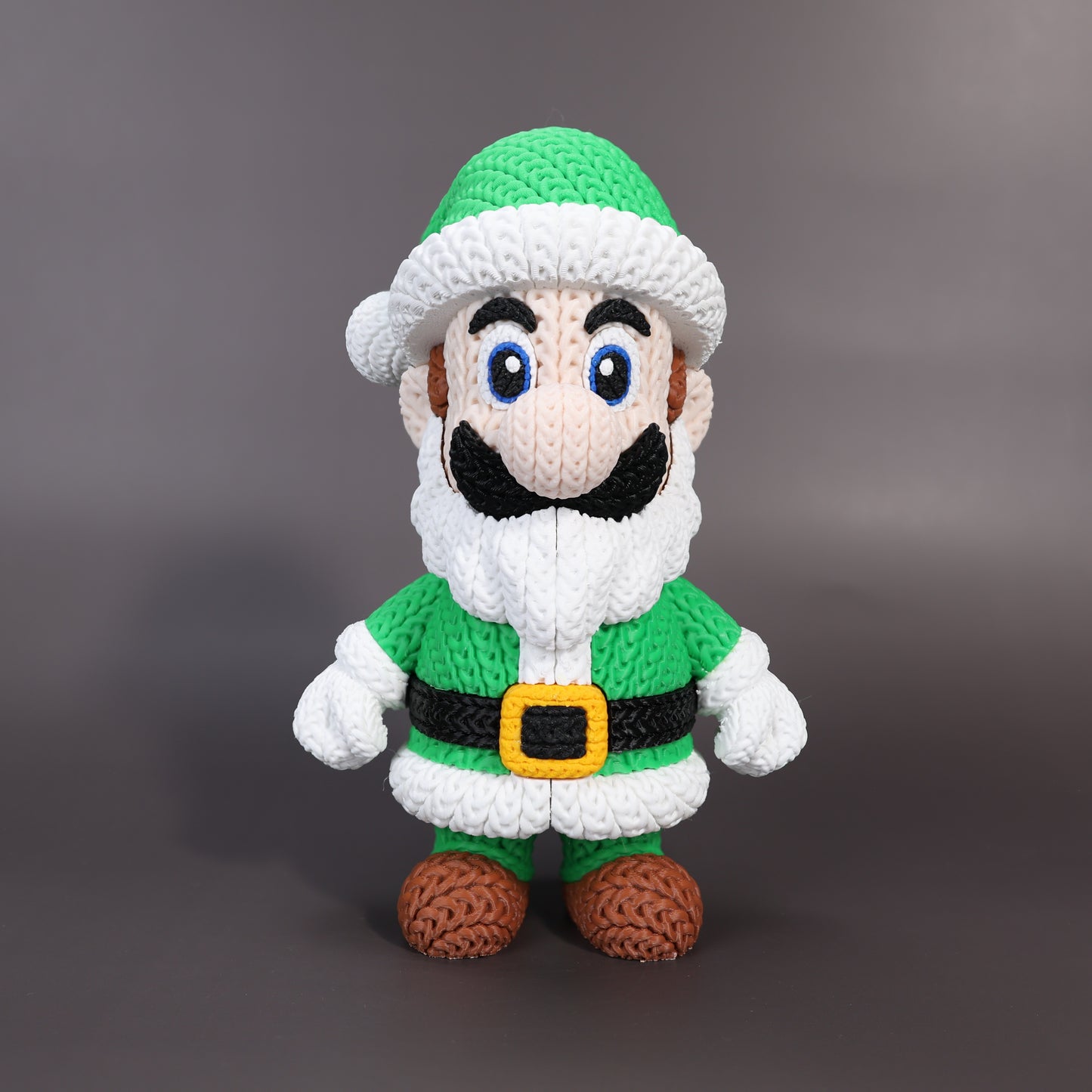 Pupazzo Luigi edizione Natale effetto knitted – Figure decorativa stampata in 3D