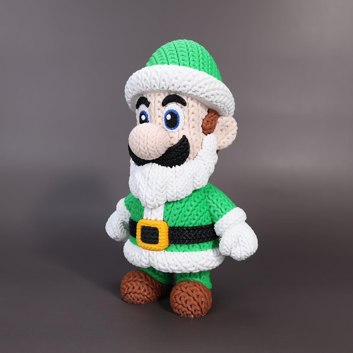 Pupazzo Luigi edizione Natale effetto knitted – Figure decorativa stampata in 3D