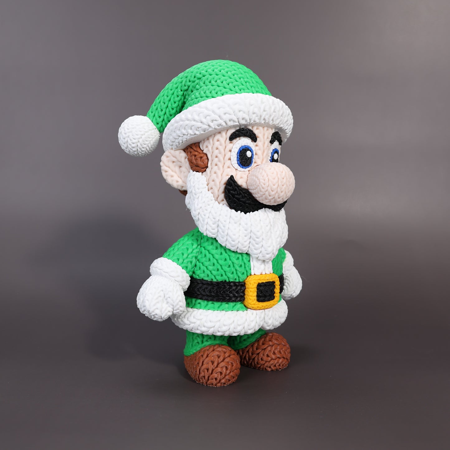 Pupazzo Luigi edizione Natale effetto knitted – Figure decorativa stampata in 3D