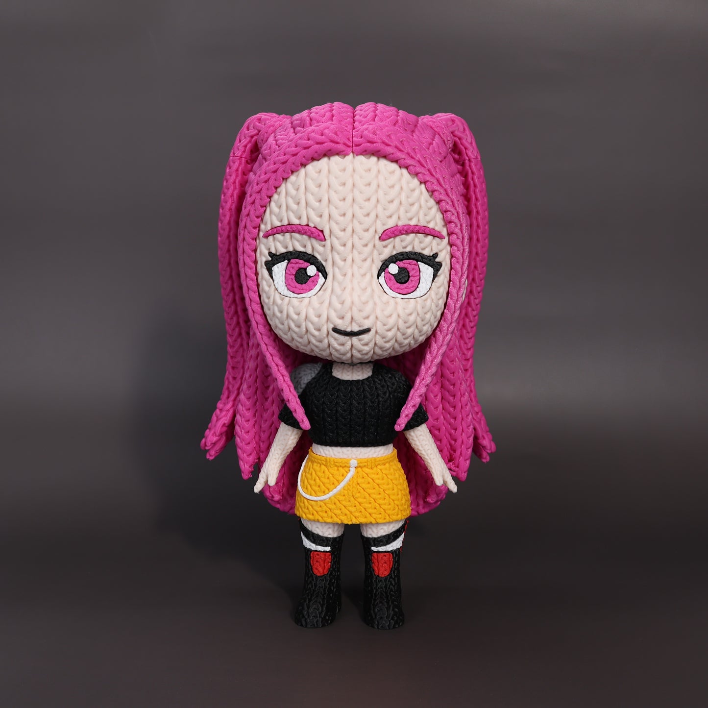 Pupazzo Mira effetto knitted – Figure decorativa stampata in 3D