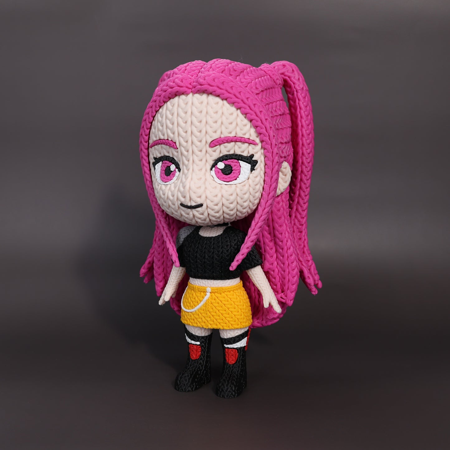 Pupazzo Mira effetto knitted – Figure decorativa stampata in 3D