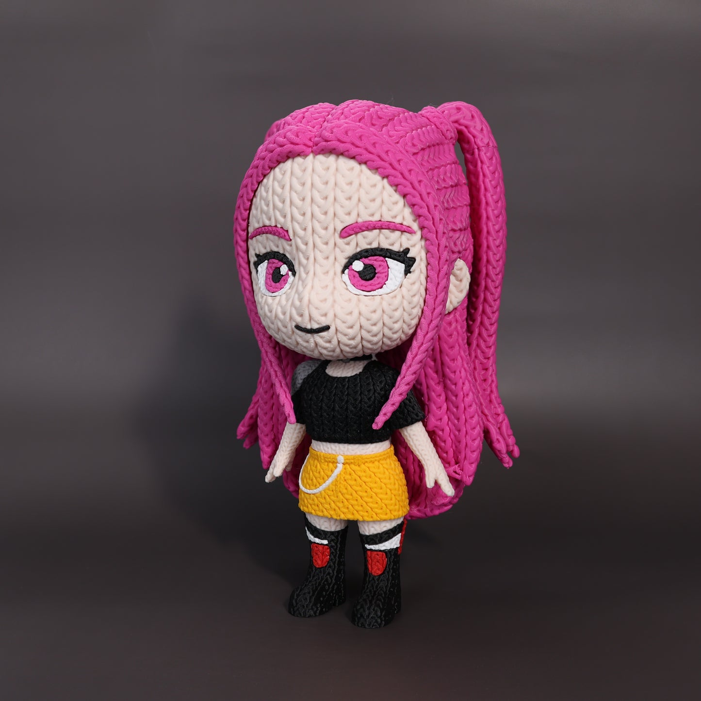Pupazzo Mira effetto knitted – Figure decorativa stampata in 3D