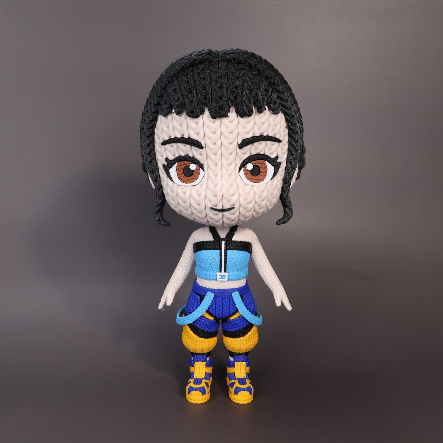 Pupazzo Zoey effetto knitted – Figure decorativa stampata in 3D