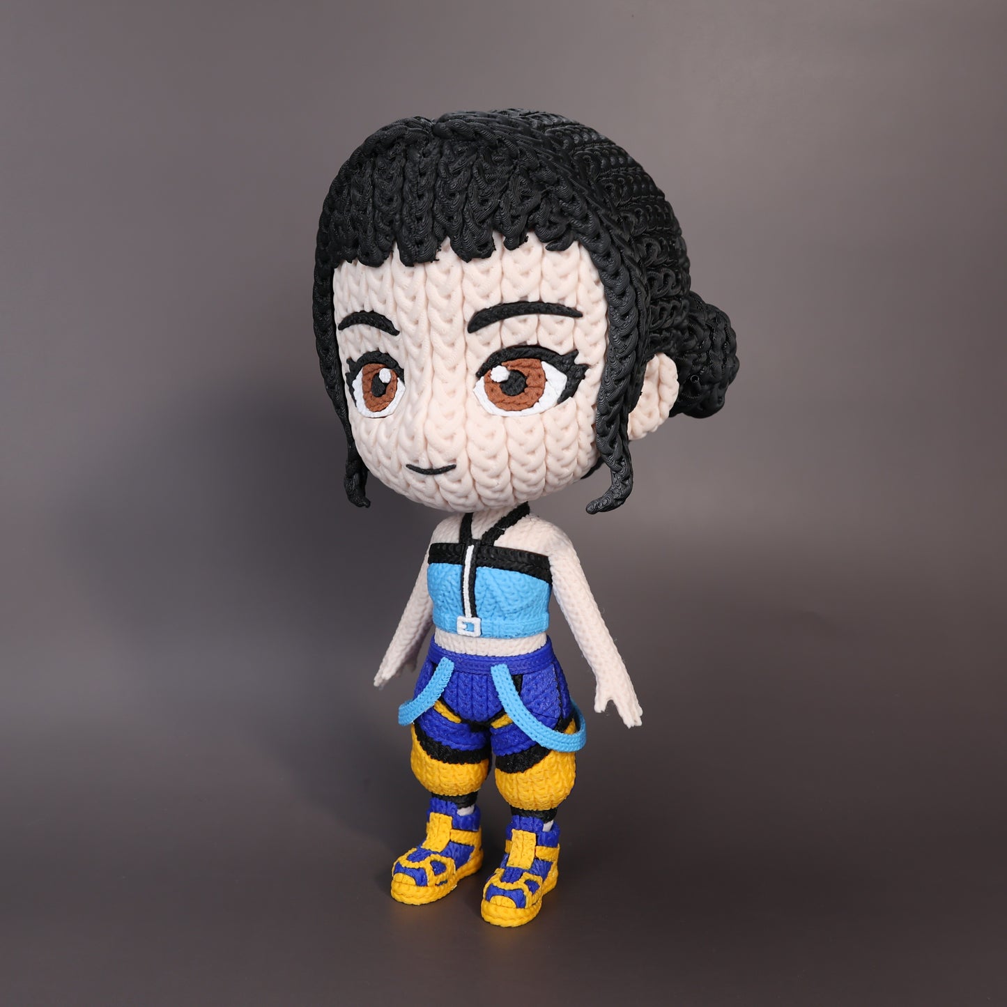 Pupazzo Zoey effetto knitted – Figure decorativa stampata in 3D