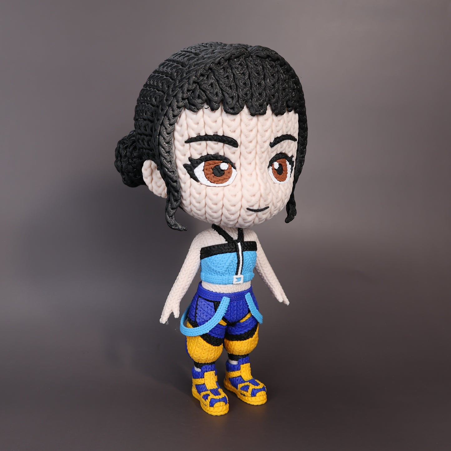 Pupazzo Zoey effetto knitted – Figure decorativa stampata in 3D
