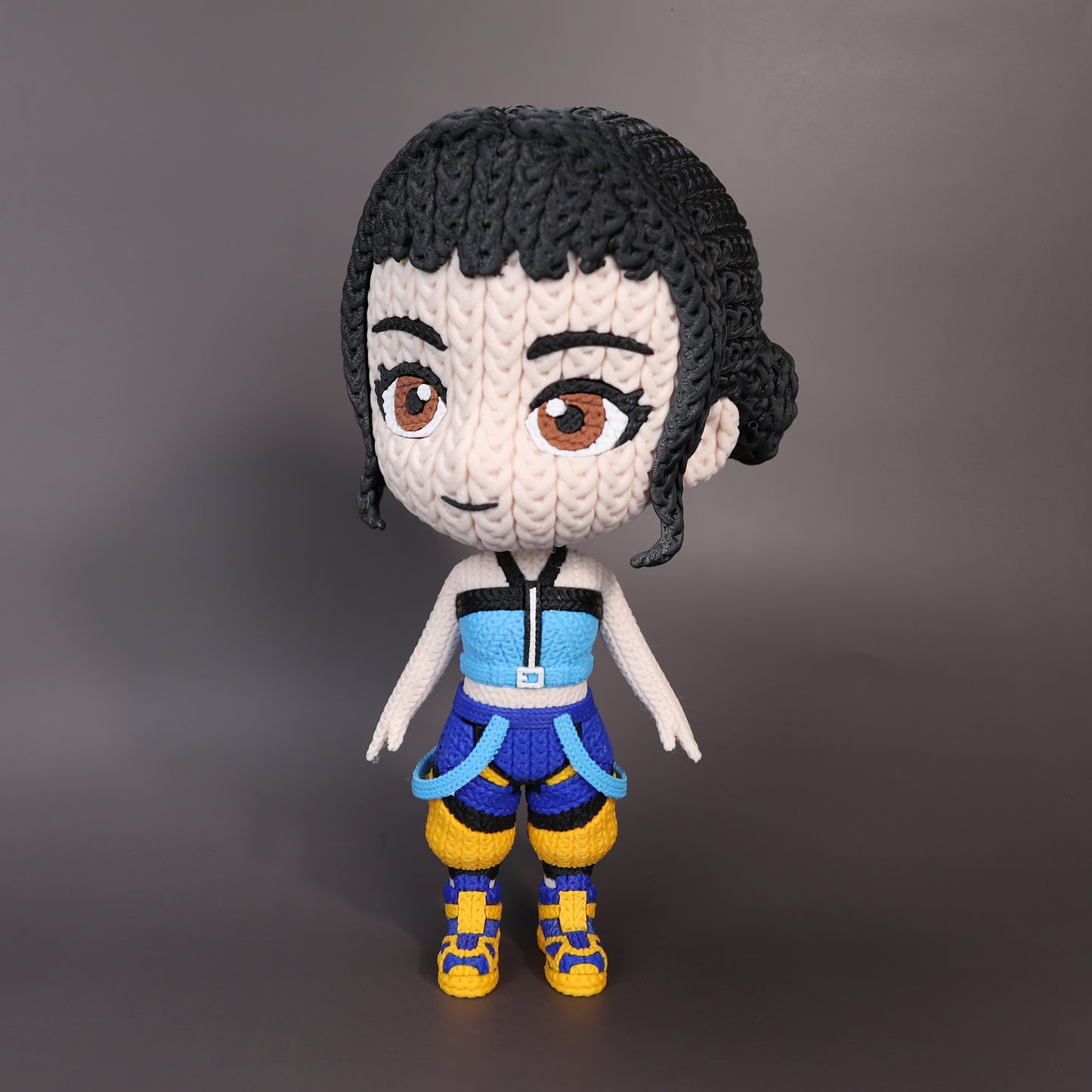 Pupazzo Zoey effetto knitted – Figure decorativa stampata in 3D