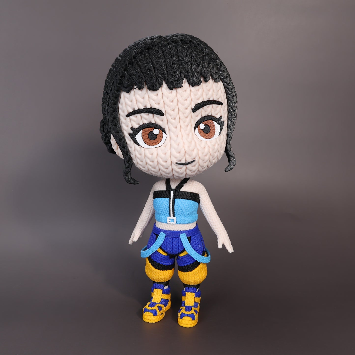 Pupazzo Zoey effetto knitted – Figure decorativa stampata in 3D