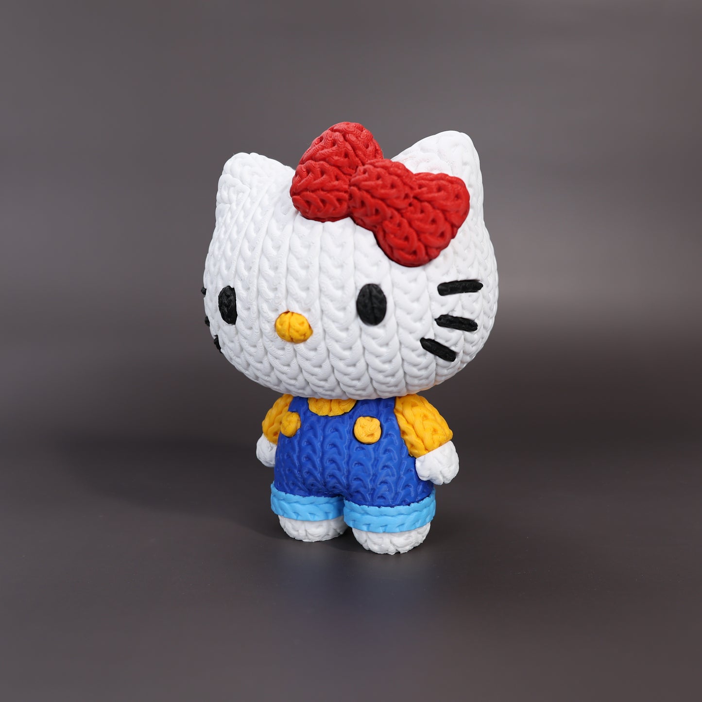 Pupazzo Hello Kitty effetto knitted – Figure decorativa stampata in 3D
