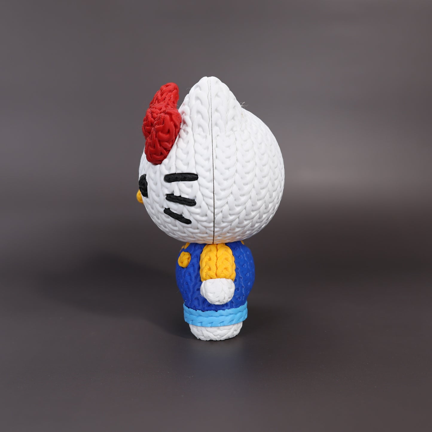 Pupazzo Hello Kitty effetto knitted – Figure decorativa stampata in 3D