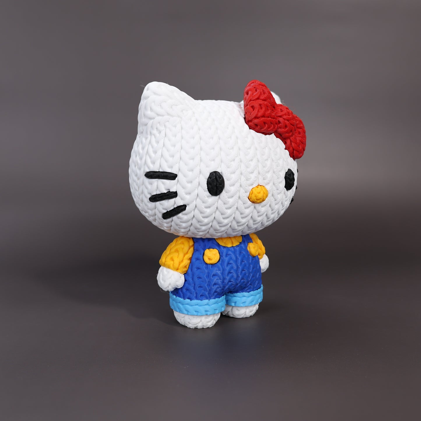 Pupazzo Hello Kitty effetto knitted – Figure decorativa stampata in 3D