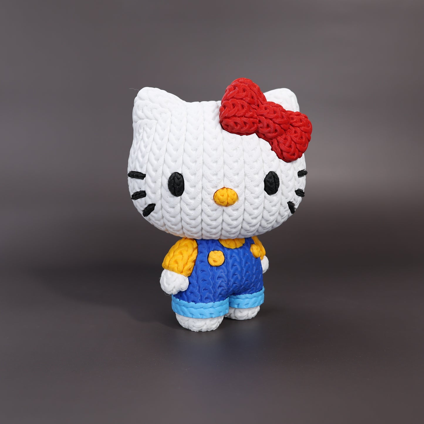 Pupazzo Hello Kitty effetto knitted – Figure decorativa stampata in 3D