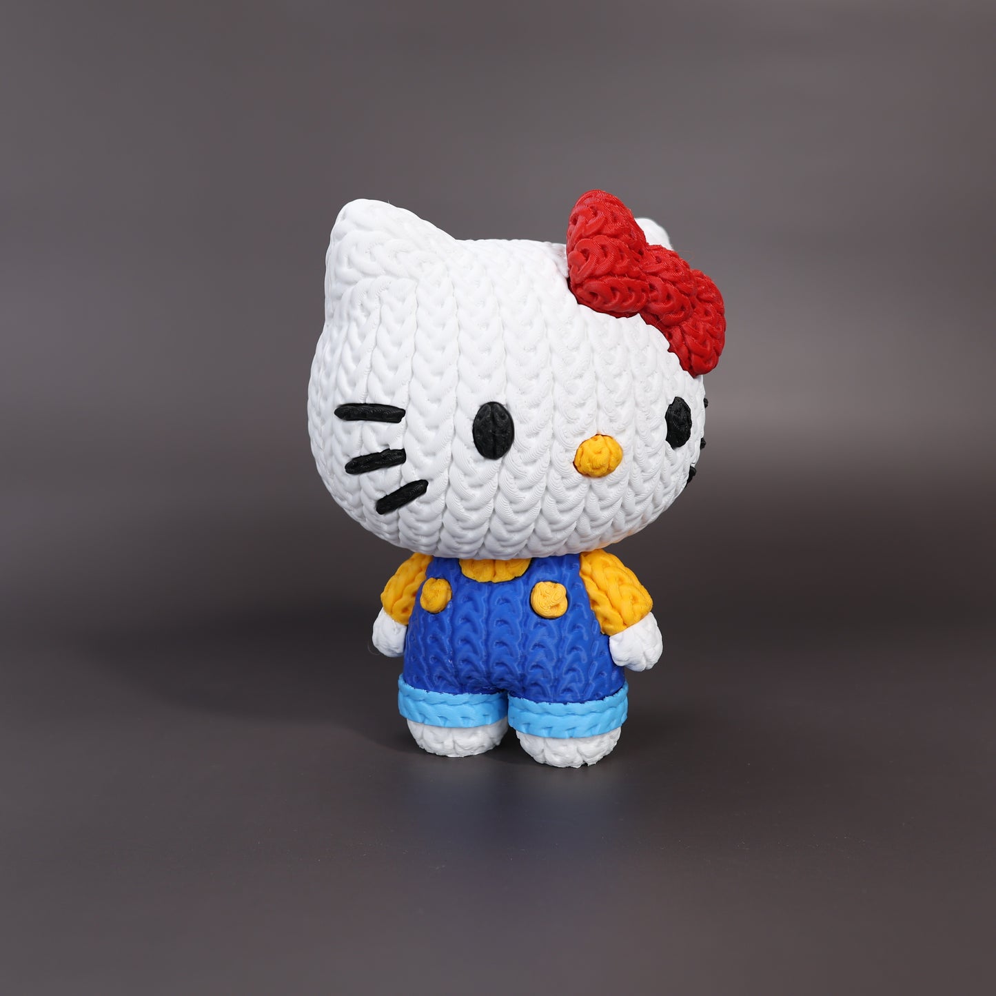 Pupazzo Hello Kitty effetto knitted – Figure decorativa stampata in 3D