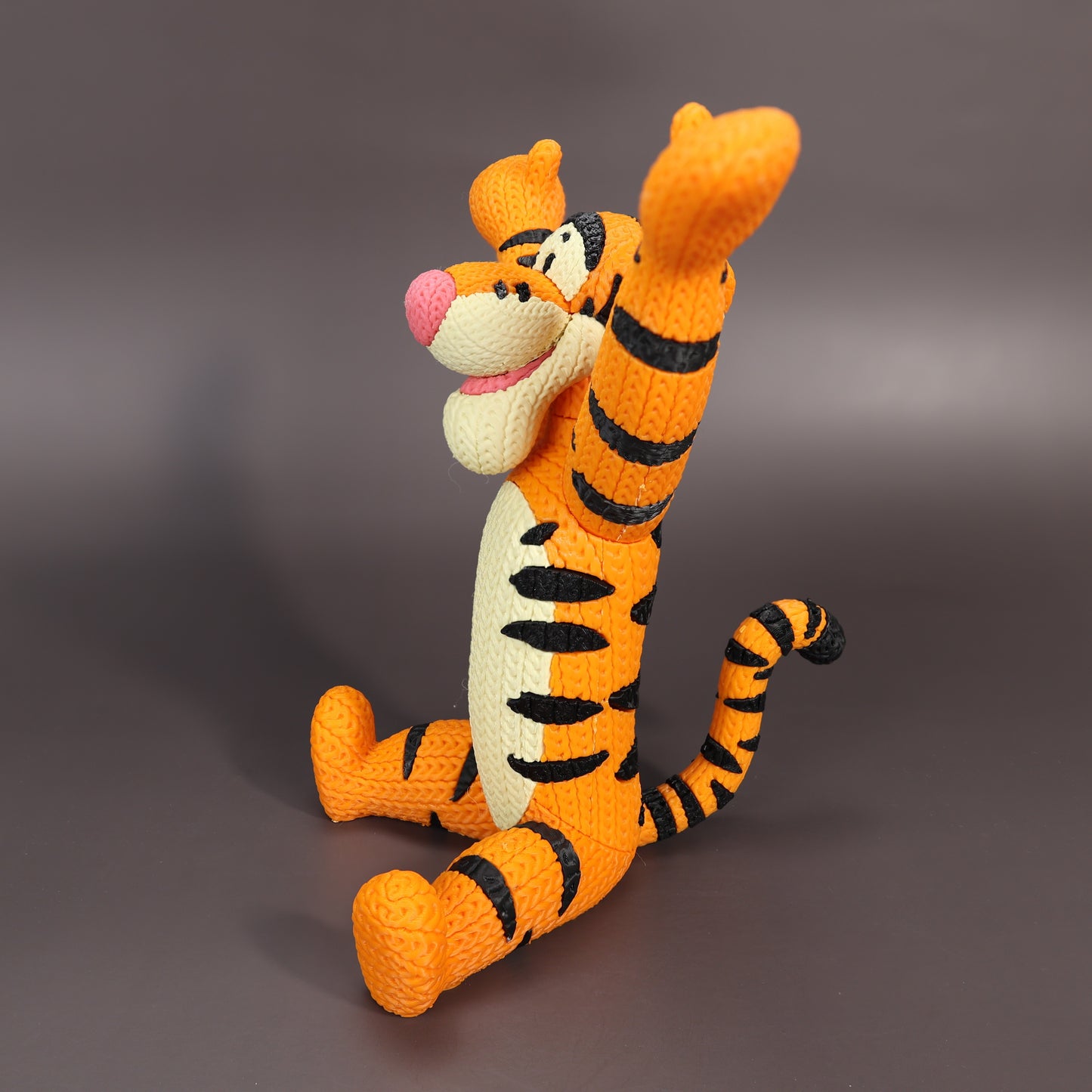 Pupazzo Tigro effetto knitted – Figure decorativa stampata in 3D