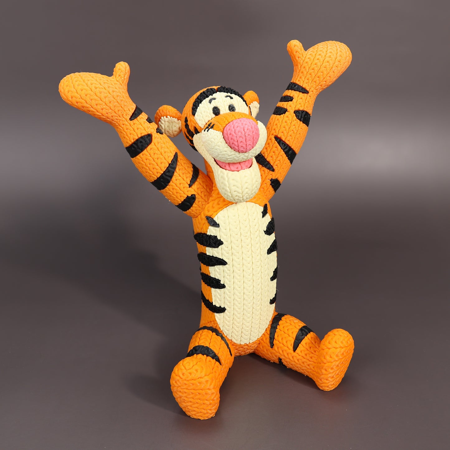 Pupazzo Tigro effetto knitted – Figure decorativa stampata in 3D