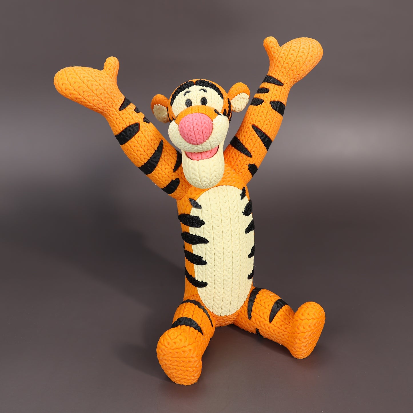 Pupazzo Tigro effetto knitted – Figure decorativa stampata in 3D