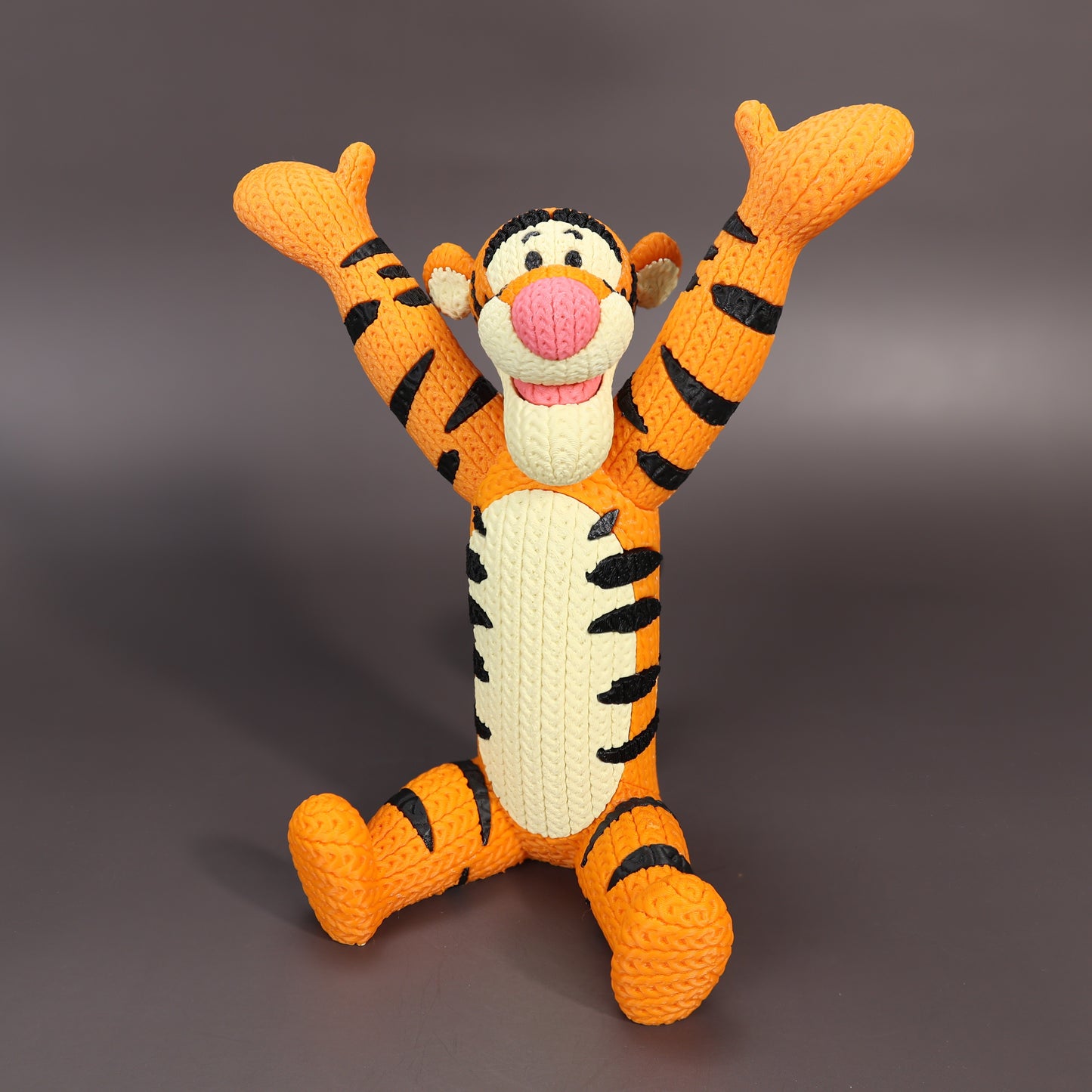 Pupazzo Tigro effetto knitted – Figure decorativa stampata in 3D
