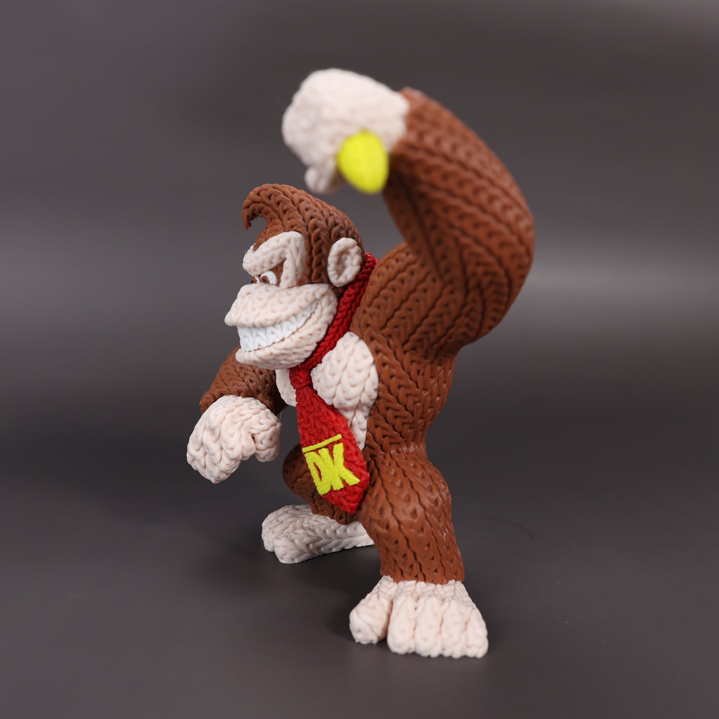 Pupazzo Donkey Kong effetto knitted – Figure decorativa stampata in 3D