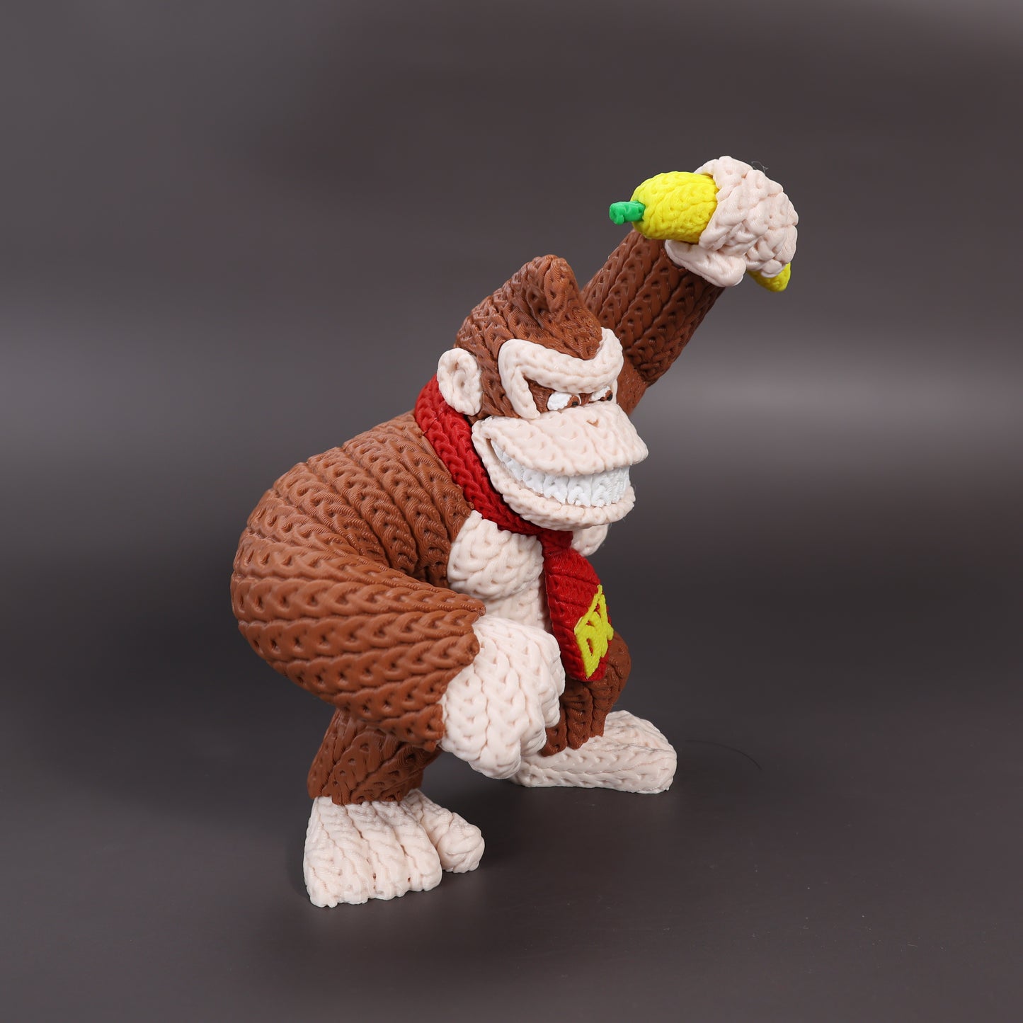 Pupazzo Donkey Kong effetto knitted – Figure decorativa stampata in 3D
