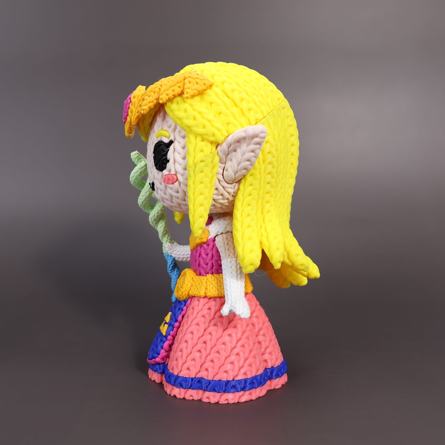 Pupazzo Principessa Zelda effetto knitted – Figure decorativa stampata in 3D