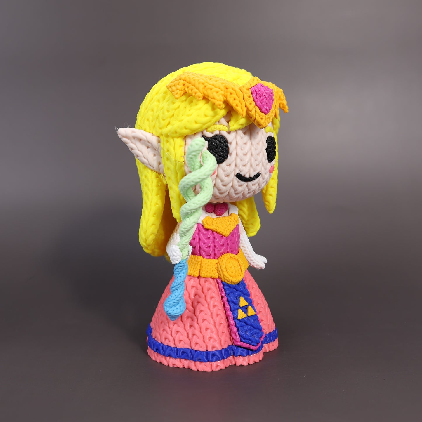 Pupazzo Principessa Zelda effetto knitted – Figure decorativa stampata in 3D
