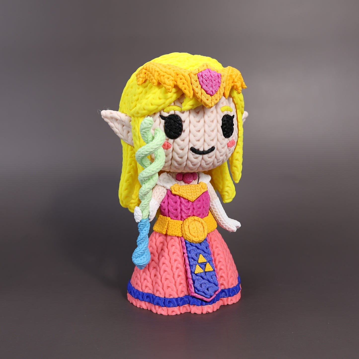 Pupazzo Principessa Zelda effetto knitted – Figure decorativa stampata in 3D
