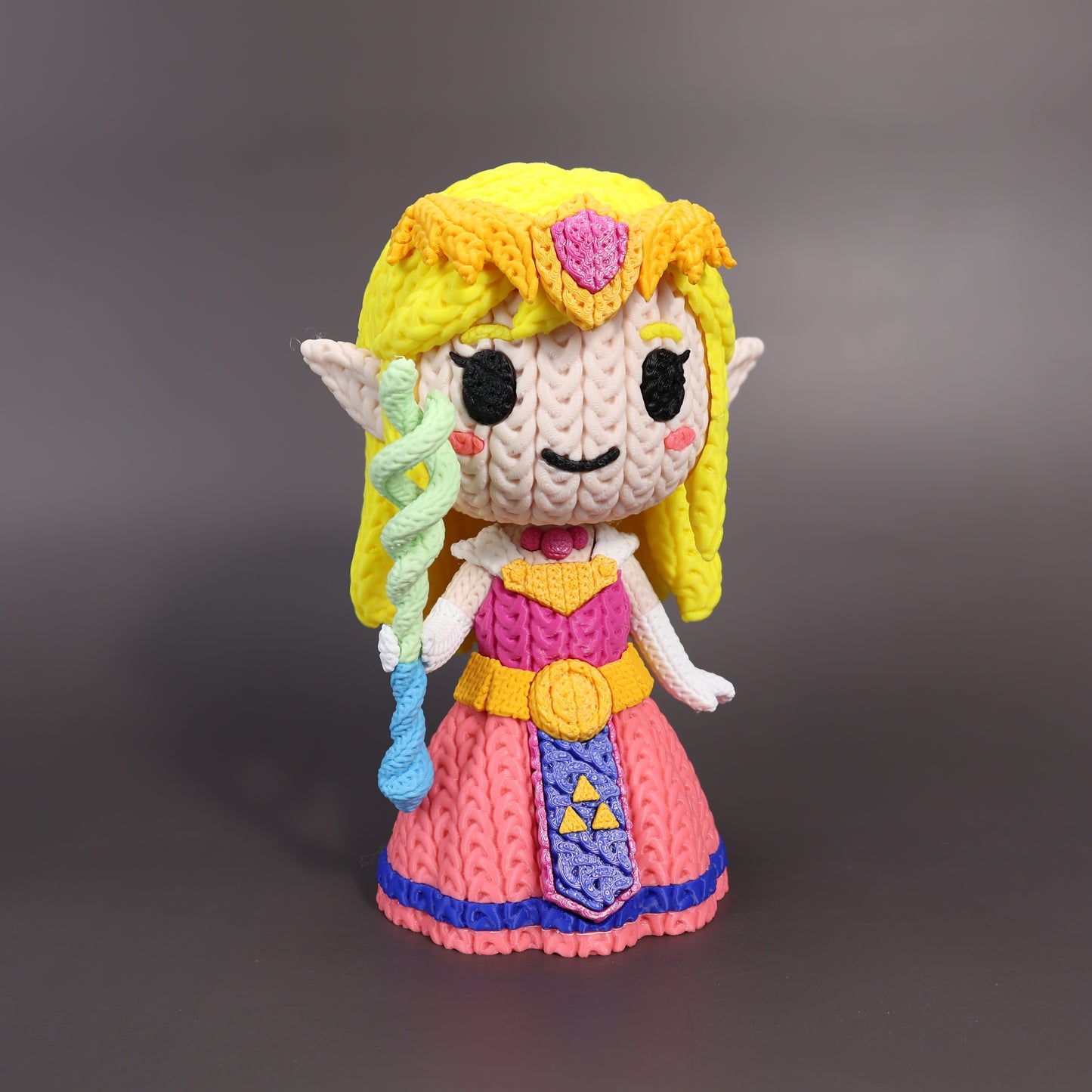 Pupazzo Principessa Zelda effetto knitted – Figure decorativa stampata in 3D