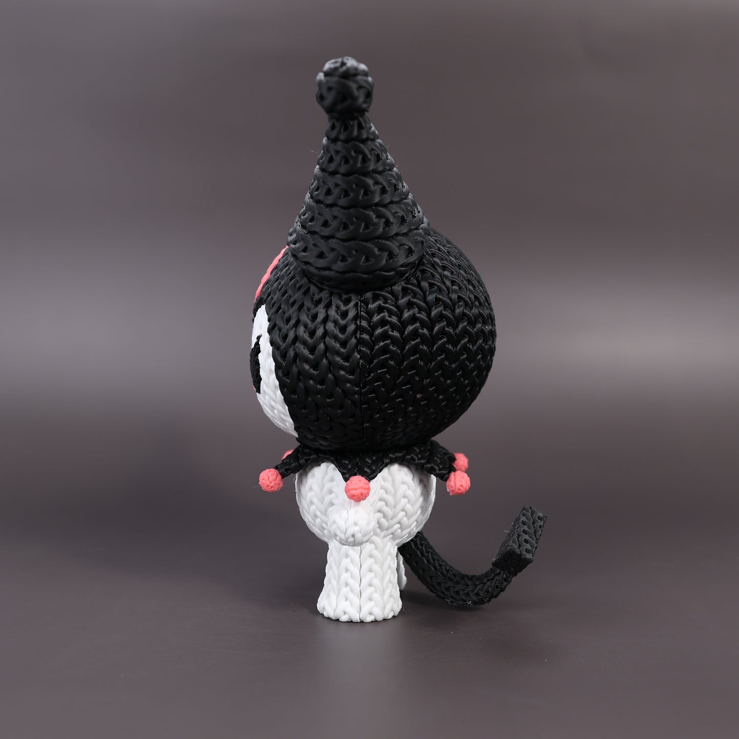Pupazzo Kuromi effetto knitted – Figure decorativa stampata in 3D