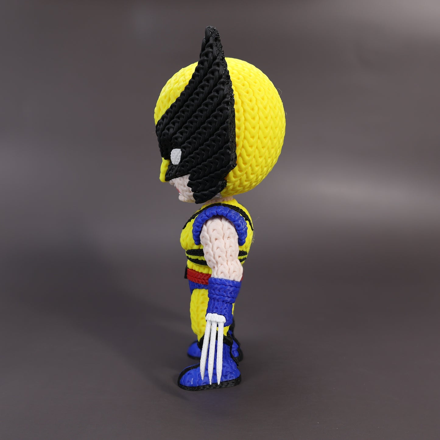 Pupazzo Wolverine effetto knitted – Figure decorativa stampata in 3D