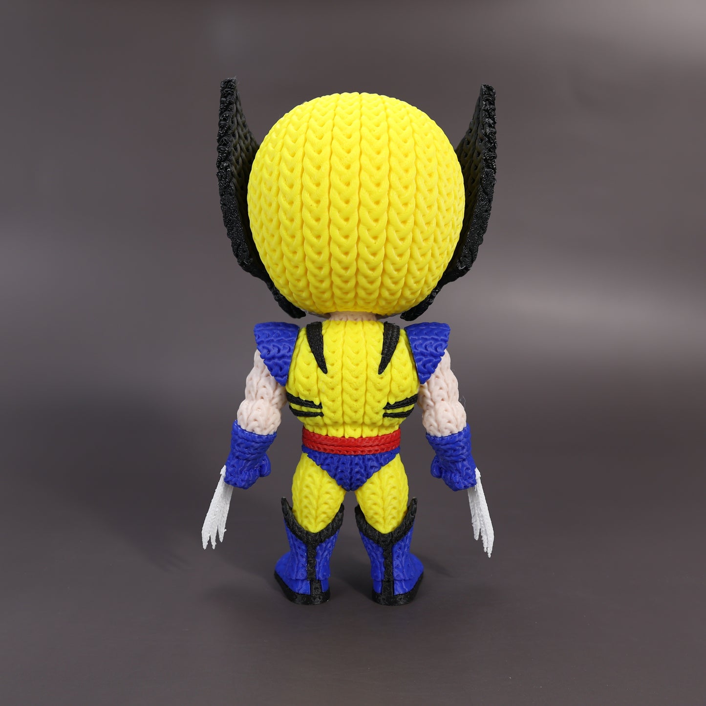 Pupazzo Wolverine effetto knitted – Figure decorativa stampata in 3D