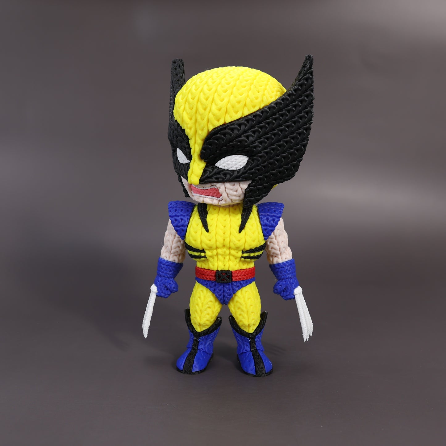 Pupazzo Wolverine effetto knitted – Figure decorativa stampata in 3D